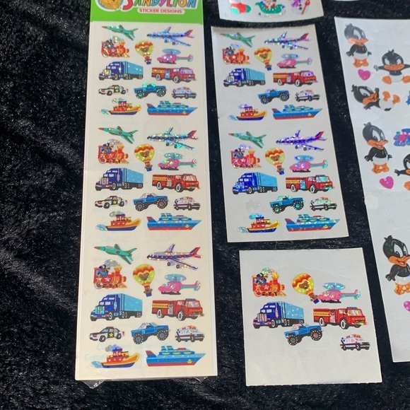 Vintage Sandylion Prismatic Stickers (Transportation, Loony Tunes, Clowns, Xmas) - Picture 4 of 5